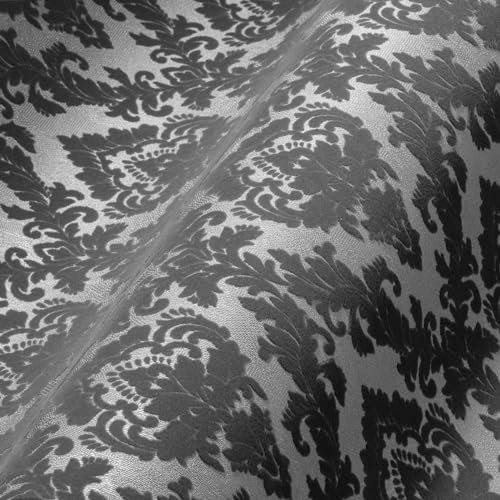 Architects Paper beflockte Barocktapete - hochwertige Luxustapete grau mit Flock 335823 - elegante Vliestapete auf 10,05m x 0,52m - Made in Germany von Architects Paper