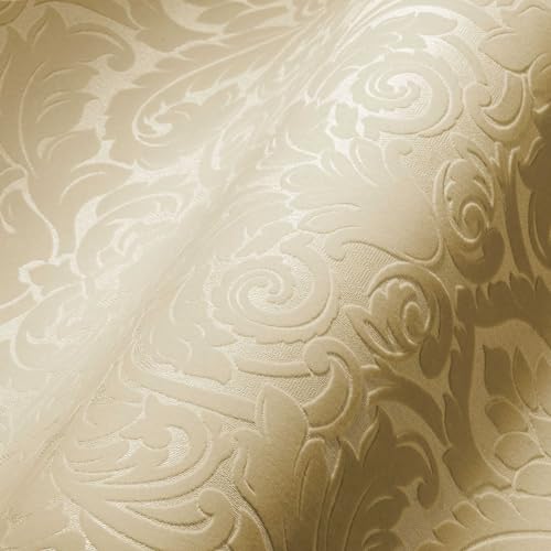 A.S. Création Architects Paper beflockte Vliestapete Castello Tapete Luxustapete klassisch neo-barock 10,05 m x 0,52 m beige Made in Germany 335831 33583-1 von A.S. Création