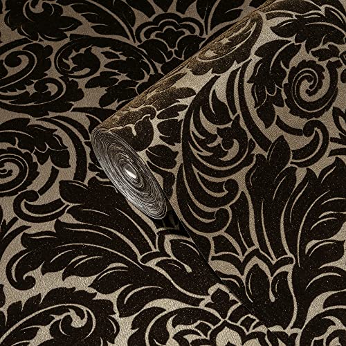 A.S. Création Architects Paper beflockte Vliestapete Castello Tapete Luxustapete klassisch neo-barock 10,05 m x 0,52 m schwarz Made in Germany 335834 33583-4 A.S. Création Architects Paper beflockte Vliestapete Castello Tapete Luxustapete klassisch neo-barock 10,05 m x 0,52 m schwarz Made in Germany 335834 33583-4 von A.S. Création