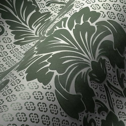 A.S. Création Architects Paper beflockte Vliestapete Luxury Wallpaper Tapete mit Ornamenten barock 10,05 m x 0,52 m blau grün Made in Germany 305443 30544-3 von A.S. Création