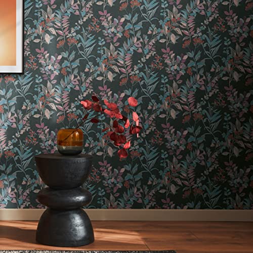 A.S. Création Tapete Floral Bunt Schwarz Blau Orange Beige - Architects Paper Arcade 391711 - Vliestapete Blumen - 10,05 m x 0,53 m Made in Germany von Architects Paper