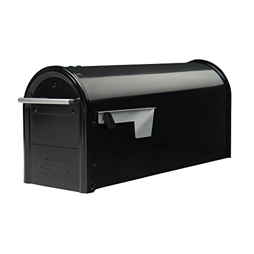 Architectural Mailboxes Franklin Standbriefkasten, Schwarz mit Silber-Akzenten, FM110BEC von ARCHITECTURAL MAILBOXES