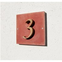 Hausnummer "3" Aus Stein von ArchitekturUndDesign