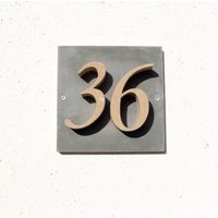 Hausnummer "36" Aus Stein von ArchitekturUndDesign