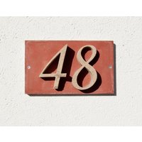 Hausnummer "48" Aus Stein von ArchitekturUndDesign