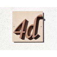 Hausnummer "4D" Aus Stein von ArchitekturUndDesign