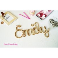 Personalisiertes Namensschild Aus Türkisseil Kinderzimmer-Wanddekor von Arcina