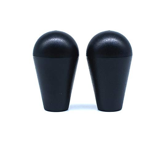 Arcity Arcade-Joystick, oval, Fledermaus-Topper, Knauf, Ball-Top-Griff, Knauf, amerikanischer Stil, Schwarz und Schwarz, für Zippy SANWA SEIMITSU Arcade1up Maschinenkonsolenschrank HY PJ092 15, 2 von Arcity