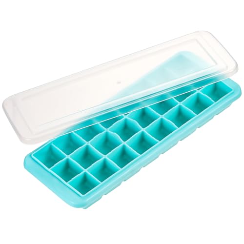 Arcjunys Eiswürfelform Silikon Eiswürfelform mit Deckel Eiswürfelbehälter mit Deckel Ice Cube Tray Eiswürfel Form Eiswürfelform Silikon mit Deckelm Eiswürfelformen für Cocktails Whisky Getränke Blau von Arcjunys