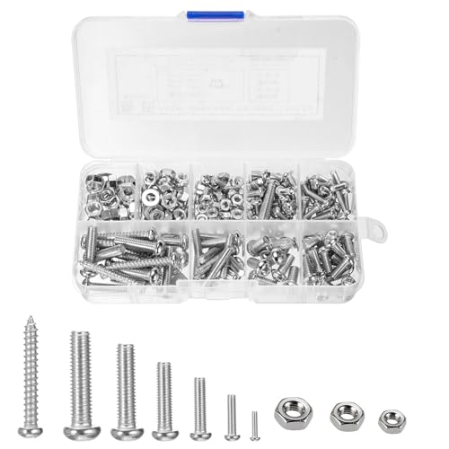 M3 Schrauben Set Schrauben mit Muttern Sechskantschrauben Muttern Set Schrauben Muttern Set Gewindeschrauben Set Schrauben und Muttern Set Maschinenschrauben Innensechskant Schrauben Set 246 Stück M3 Schrauben Set Schrauben mit Muttern Sechskantschrauben Muttern Set Schrauben Muttern Set Gewindeschrauben Set Schrauben und Muttern Set Maschinenschrauben Innensechskant Schrauben Set 246 Stück von Arcjunys