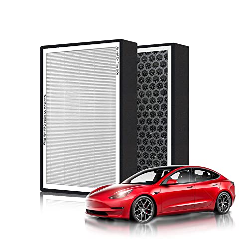 Arcoche Tesla Model 3 Model Y Luftfilter, Innenraumluftfilter mit Aktivkohle, HEPA-Filter Ersatzzubehör für Model 3 Model Y 2016–2023 (2 Stück) von Arcoche