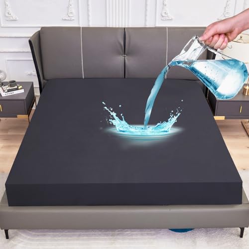 Arcona Matratzenschoner wasserdicht 120x200, Inkontinenz Spannbettlaken, Atmungsaktive Matratzenbezug, wasserdichtes Bettlaken Nässeschutz Spannbetttuch Dunkelgrau von Arcona