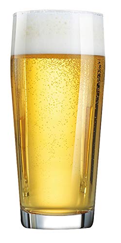 Arcoroc ARC 33049 Willi Willibecher, Bierglas, 630 ml, mit Füllstrich bei 0,5l, Glas, transparent, 12 Stück von Arcoroc