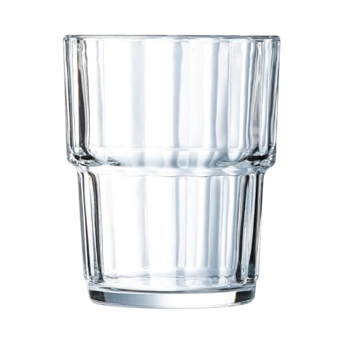 Arcoroc ARC 60024 Norvege Trinkglas, Wasserglas, Saftglas, 200ml, Glas, transparent, 6 Stück von Arcoroc