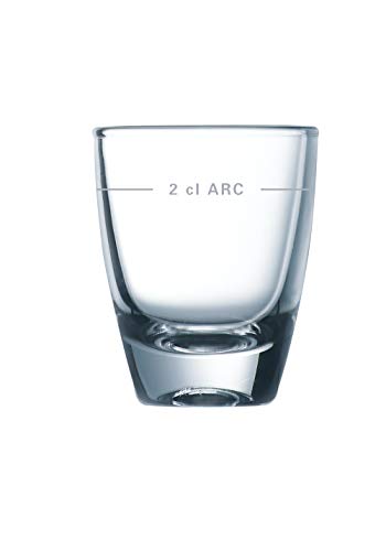 Arcoroc ARC G8340 Gin Schnapsglas, Shotglas, Stamper,35ml, mit Füllstrich bei 2cl, Glas, transparent, 24 Stück von Arcoroc