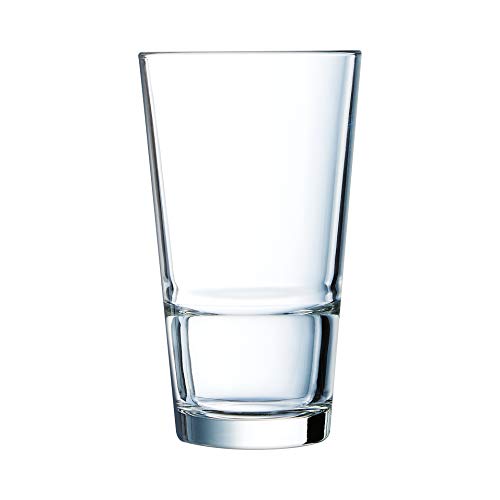 Arcoroc ARC H5642 Stack Up Longdrinkglas, 400ml, Glas, transparent, 6 Stück von Arcoroc