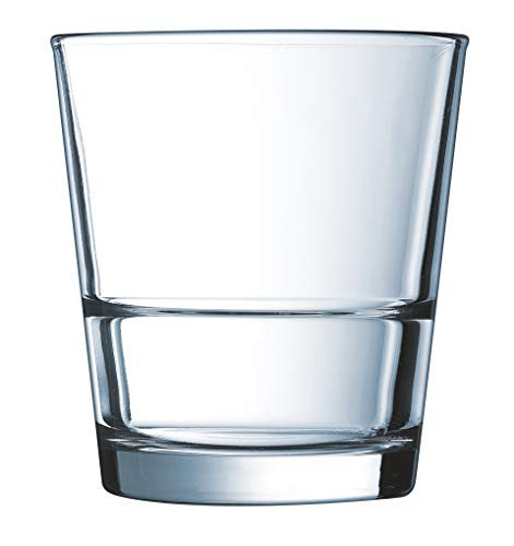 Arcoroc ARC H5646 Stack Up Whiskyglas, 320ml, Glas, transparent, 6 Stück von Arcoroc