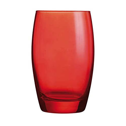 Arcoroc ARC J8493 Salto Color Studio Red Longdrinkglas, 350ml, Glas, rot, 6 Stück von Arcoroc