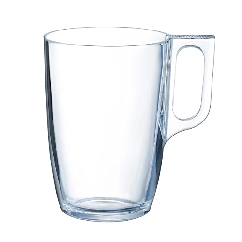 Arcoroc ARC L3694 Voluto Bockbecher, Kaffeebecher, Kaffeetasse, 320ml, Glas, transparent, 6 Stück von Arcoroc