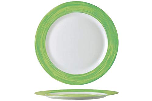 Arcoroc Brush Green Restaurant Dessertteller 19,5cm, 6 Stück von Arcoroc