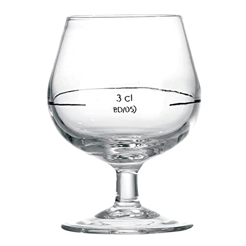 Arcoroc COÑAC Set 12 Cognac Glas 15cl, Marke 3cl, Einfarbig von Arcoroc