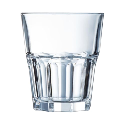 Arcoroc - Granity Collection - 6 niedrige Gläser 27 cl aus gehärtetem Glas, stapelbar -Berufsgebrauch -Extrem widerstandsfähig von Arcoroc