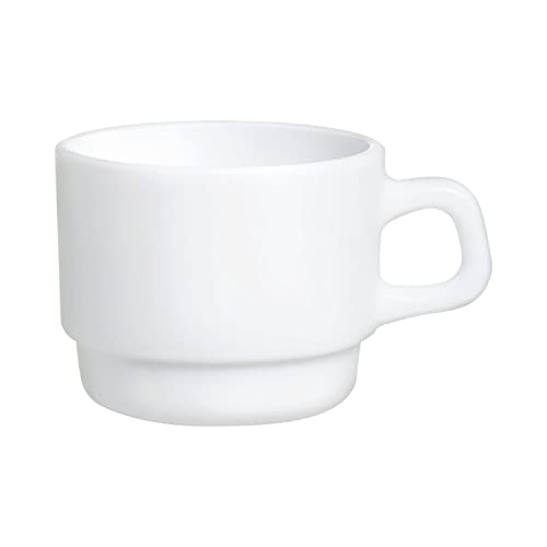 Arcoroc "Hotelerie Blanc Uni" Kaffeetassen - Füllmenge: 0,25 Liter - stapelbar - 6 Stück von Arcoroc