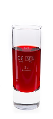 Arcoroc ARC 63829 Islande Schnapsglas, Shotglas, Stamper, 65ml, mit Füllstrich bei 2cl + 4cl, Glas, transparent, 12 Stück von Arcoroc