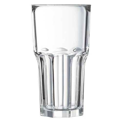 Arcoroc - Kollektion Granity - 6 hohe Gläser 46 cl aus gehärtetem Glas, stapelbar - Modernes Design, ideal für Cocktails - Verstärkte Verpackung, für den Online-Verkauf geeignet von Arcoroc