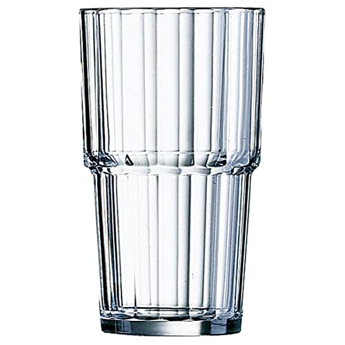 Arcoroc ARC 61698 Norvege Trinkglas, Wasserglas, Saftglas, 320ml, Glas, transparent, 6 Stück von Arcoroc