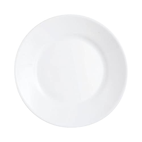 Arcoroc Opal Restaurant Teller mit breitem Rand, 195 mm, Weiß, 6 Stück von Arcoroc