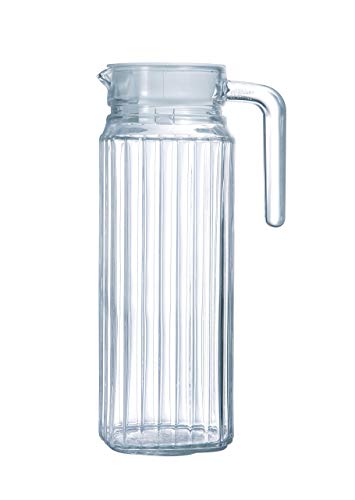 Luminarc ARC 70361 Quadro Krug, Kühlschrankkrug mit Deckel, 1.1 Liter, Glas, transparent, 1 Stück von Luminarc