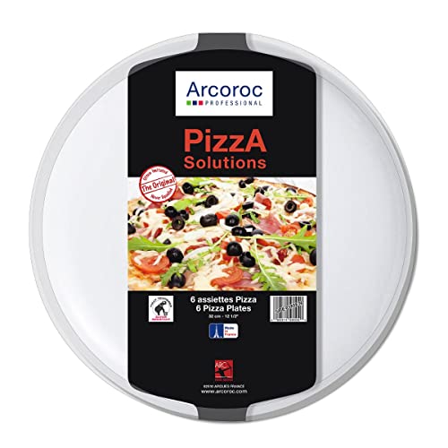 Arcoroc ARC L2810 Solutions Uni Pizzateller, 32cm, Opalglas, weiß, 6 Stück von Arcoroc