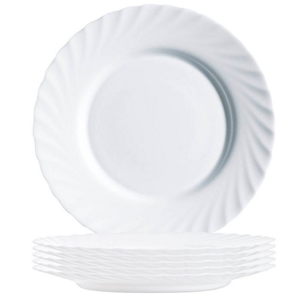 Arcoroc Speiseteller Arcoroc Trianon White Teller flach 24,5 cm 6er Set von Arcoroc