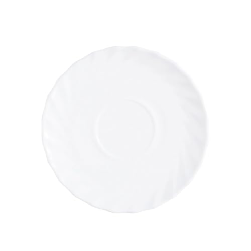 Arcoroc "Trianon" Kaffeeuntertassen in weiß - Ø 145 mm - Opalglas - 6 Stück von Arcoroc