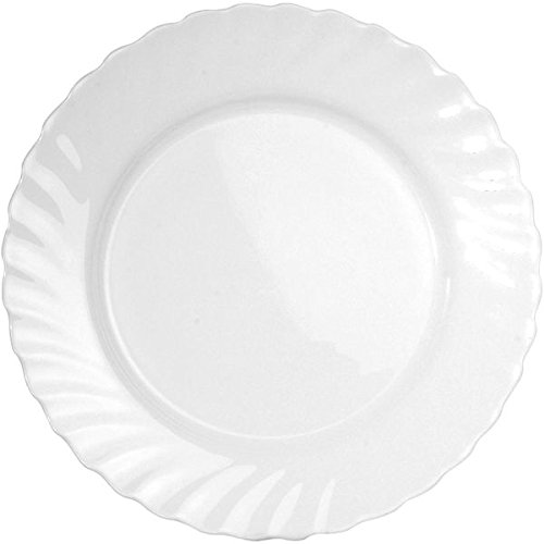 Arcoroc "Trianon" Speiseteller in weiß - Ø 245 mm - Opalglas - 6 Stück von Arcoroc