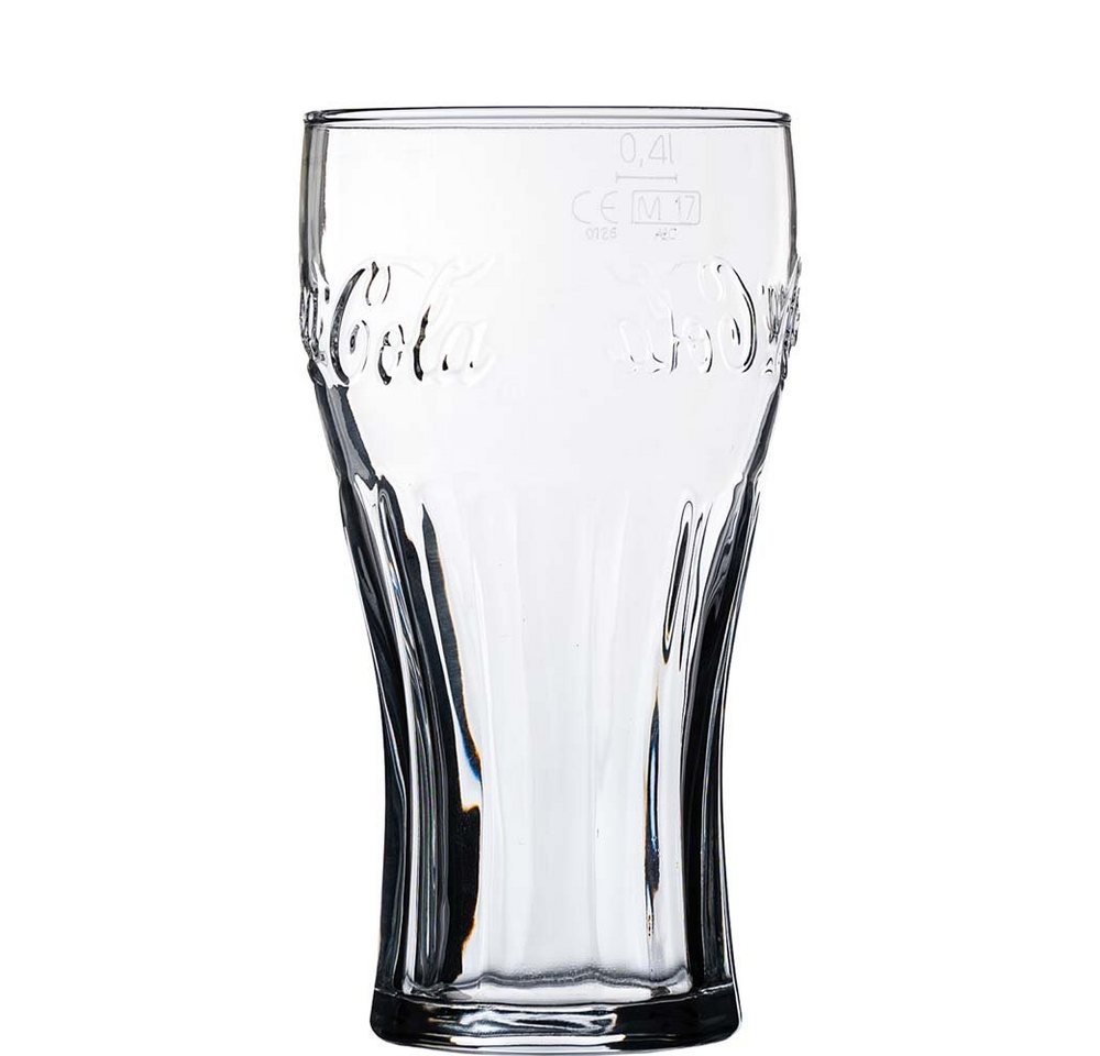 Arcoroc Tumbler-Glas Coca-Cola, Glas, Konturglas 370ml Glas Transparent 6 Stück von Arcoroc