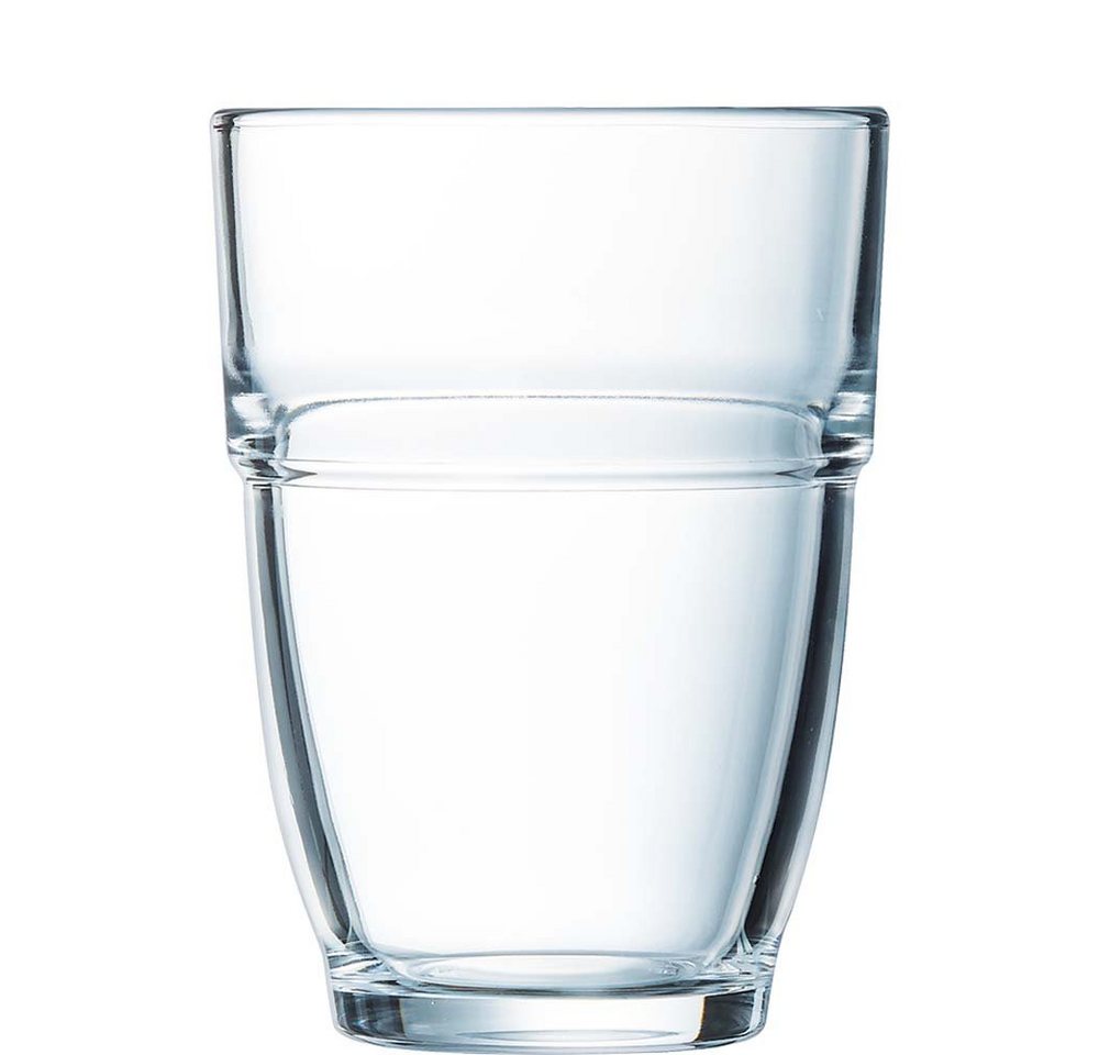 Arcoroc Tumbler-Glas Forum, Glas gehärtet, Tumbler Trinkglas stapelbar 160ml Glas gehärtet transparent 6 Stück von Arcoroc