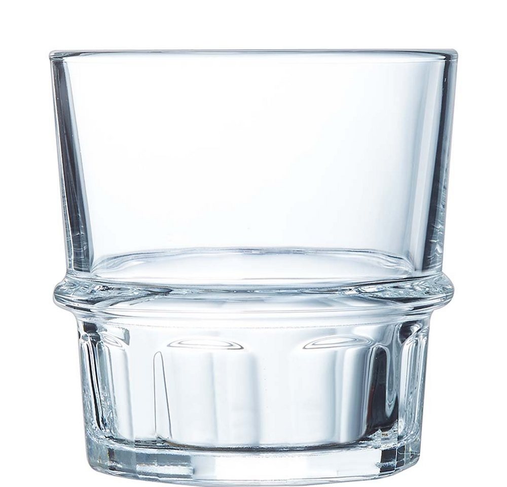 Arcoroc Tumbler-Glas New York, Glas gehärtet, Tumbler Trinkglas stapelbar 250ml Glas gehärtet transparent 6 Stück von Arcoroc