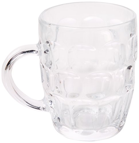 bar@drinkstuff Arcoroc Britannia Bierkrug, klassisches Pint, Noppenkrug, Glashumpen, 560ml, 4 Stück von bar@drinkstuff