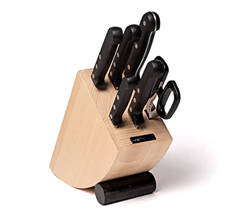 ARCOS Universal Profi-Küchenmesserset + Schere mit Holzblock, Set aus 5 Messern + Edelstahl Schere, Messerblock zum Kochen, ARCOS Universal Profi-Küchenmesserset + Schere mit Holzblock, Set aus 5 Messern + Edelstahl Schere, Messerblock zum Kochen, von Arcos