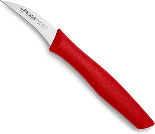 Arcos Serie Nova - Schälmesser - Klinge Nitrum Edelstahl 60 mm - HandGriff Polypropylen Farbe Rot von Arcos