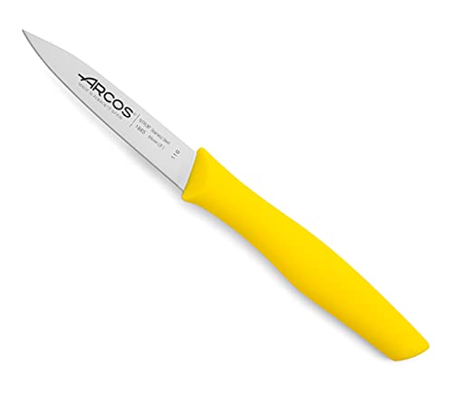 Arcos Serie Nova - Schälmesser - Klinge Nitrum Edelstahl 85 mm - HandGriff Polypropylen Farbe Gelb von Arcos
