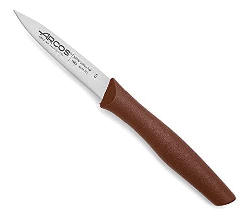 Arcos Serie Nova - Schälmesser - Klinge Nitrum Edelstahl 85 mm - HandGriff Polypropylen Farbe Braun von Arcos