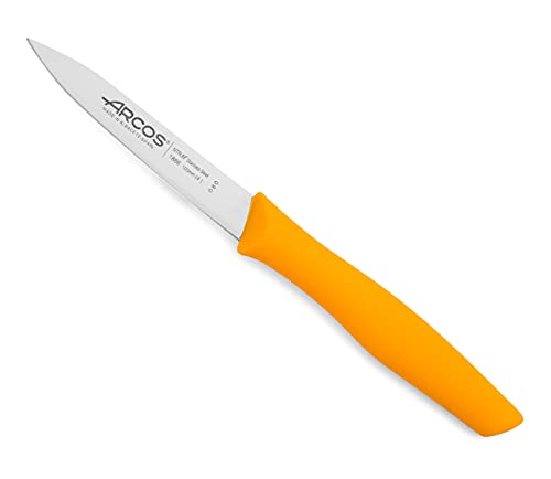 Arcos Serie Nova - Schälmesser - Klinge Nitrum Edelstahl 100 mm - HandGriff Polypropylen Farbe Orange von Arcos