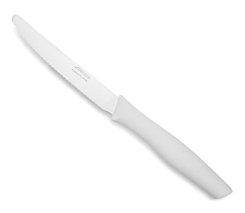 Arcos Serie Nova - Tischmesser Tafelmesser - Klinge Nitrum Edelstahl 110 mm - HandGriff Polypropylen Farbe Weiße von Arcos