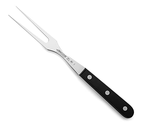 ARCOS Tranchiergabel aus Nitrum Edelstahl mit 160 mm Klinge - Ergonomischer Griff aus Polyoxymethylen POM, Ideal für Entbeinen - Schwarz, Serie Universal von Arcos