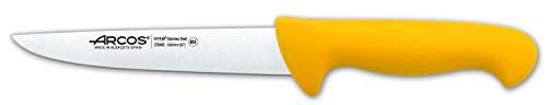 Arcos Serie 2900 - Metzgermesser Steakmesser - Klinge Nitrum Edelstahl 160 mm - HandGriff Polypropylen Farbe Gelb von Arcos