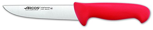 Arcos Serie 2900 - Metzgermesser Steakmesser - Klinge Nitrum Edelstahl 160 mm - HandGriff Polypropylen Farbe Rot von Arcos