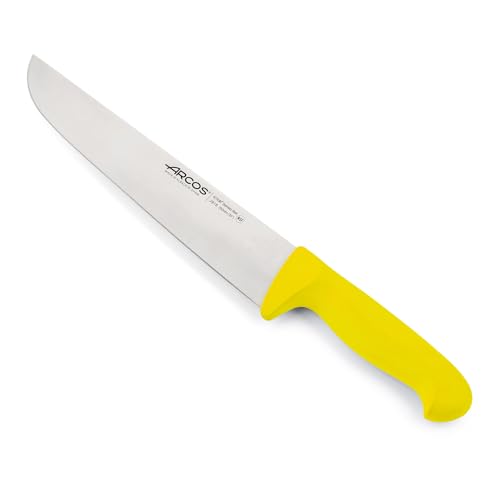 Arcos Serie 2900 - Metzgermesser Steakmesser - Klinge Nitrum Edelstahl 250 mm - HandGriff Polypropylen Farbe Gelb von Arcos